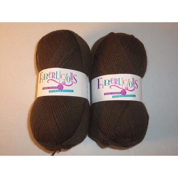 Fiberlicious Yarn Olive #205 Merino Wool 2 Skeins -1215T17 - Picture 1 of 3